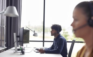 HP Poly EncorePro 320 with Quick Disconnect Binaural Headset TAA