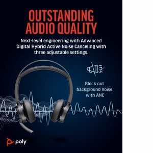 HP Poly Poly Voyager Focus 2 USB-A with charge stand Headset