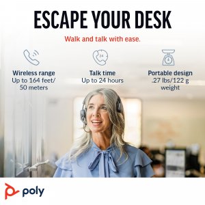 HP Poly Voyager 4310 UC Monaural Headset +BT700 USB-A Adapter +Charging Stand