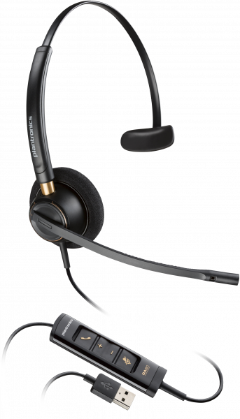 POLY EncorePro 515 Microsoft Teams Certified Monoaural with USB-A Headset