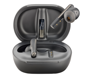 HP Poly Voyager Free 60+ UC Carbon Black Earbuds +BT700 USB-A Adapter +Touchscreen Charge Case