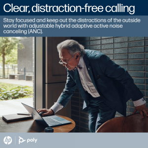 HP Poly Voyager Free 60+ UC Carbon Black Earbuds +BT700 USB-A Adapter +Touchscreen Charge Case