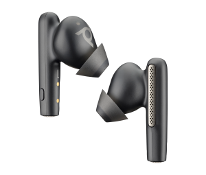 HP Poly Voyager Free 60+ UC Carbon Black Earbuds +BT700 USB-C Adapter +Touchscreen Charge Case