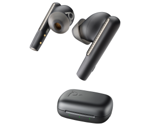 HP Poly Voyager Free 60 UC Carbon Black Earbuds +BT700 USB-C Adapter +Basic Charge Case