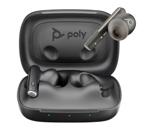 HP Poly Voyager Free 60 UC M Carbon Black Earbuds +BT700 USB-C Adapter +Basic Charge Case