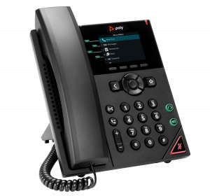 HP Poly VVX 250 4-Line IP Phone and PoE-enabled