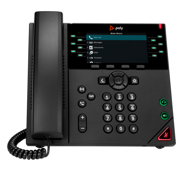 HP Poly VVX 450 12-Line IP Phone and PoE-enabled
