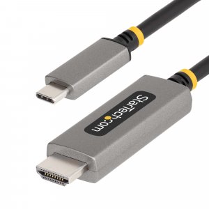 StarTech.com 3.3ft (1m) USB-C to HDMI Adapter Cable, 8K 60Hz, 4K 144Hz, HDR10, USB Type-C to HDMI 2.1 Video Converter Cable, USB-C DP Alt Mode/USB4/Thunderbolt Compatible - USB-C Laptop to HDMI