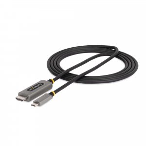 StarTech.com 6.6ft (2m) USB-C to HDMI Adapter Cable, 8K 60Hz, 4K 144Hz, HDR10, USB Type-C to HDMI 2.1 Video Converter Cable, USB-C DP Alt Mode/USB4/Thunderbolt Compatible - USB-C Laptop to HDMI