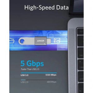 Anker B87310A1 cable gender changer USB Type-C USB Type-A Grey