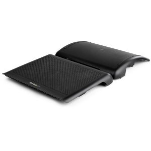 StarTech.com Ergonomic Foot Rest - Rocking Footrest w/ Cable Management/Storage - Under Desk Foot Support Stand - Comfortable Black Foot Rest for Office/Computer Workstation - Non Slip Rocker