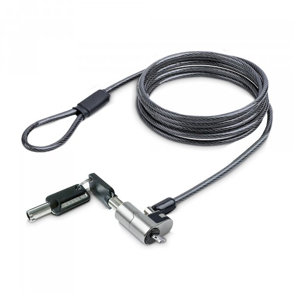 StarTech.com Nano Laptop Cable Lock, 6.6ft (2m), Anti-Theft Keyed Lock, Security Cable Locks Nano Slot Notebooks, For EliteBook/LenovoX1/2-1 Laptops, Cut-Resistant, Steel Cable Lock For Laptop - TAA