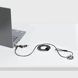 StarTech.com Nano Laptop Cable Lock, 6.6ft (2m), Anti-Theft Keyed Lock, Security Cable Locks Nano Slot Notebooks, For EliteBook/LenovoX1/2-1 Laptops, Cut-Resistant, Steel Cable Lock For Laptop - TAA