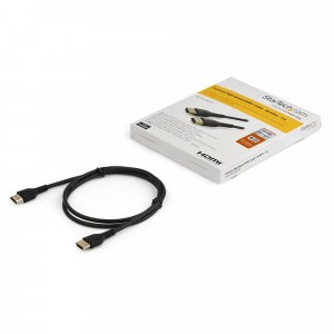 StarTech.com 3ft (1m) Slim HDMI Cable, Flexible Premium Certified HDMI 2.0 Cord with Ethernet, UHD 4K 60Hz HDR10, Durable Aramid Fiber Design with TPE Jacket