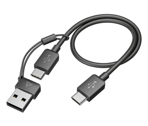 HP Poly Poly Voyager Focus 2 UC Headset +USB-A to USB-C Cable +Charging Stand