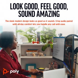 HP Poly Blackwire 3325 Stereo Microsoft Teams Certified USB-C Headset +3.5mm Plug +USB-C/A Adapter