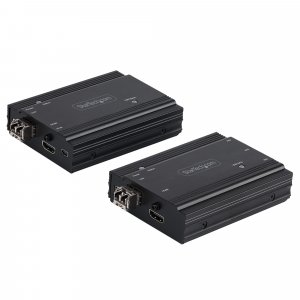 StarTech.com 4K HDMI KVM Extender over Fiber - HDMI Video & USB Remote KVM Switch/Console Extender - up to 984ft/300m (MultiMode) - 2x 10G MMF SFP+ modules - KVM Extension Kit (TX/RX) - TAA