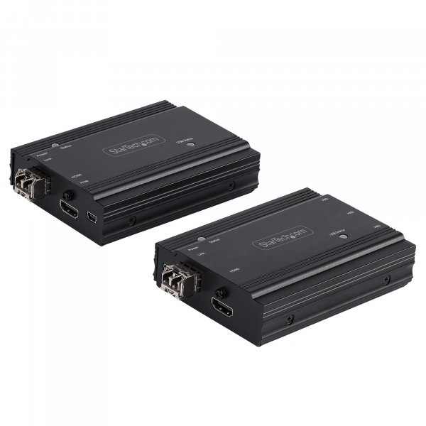StarTech.com 4K HDMI KVM Extender over Fiber - HDMI Video & USB Remote KVM Switch/Console Extender - up to 984ft/300m (MultiMode) - 2x 10G MMF SFP+ modules - KVM Extension Kit (TX/RX) - TAA
