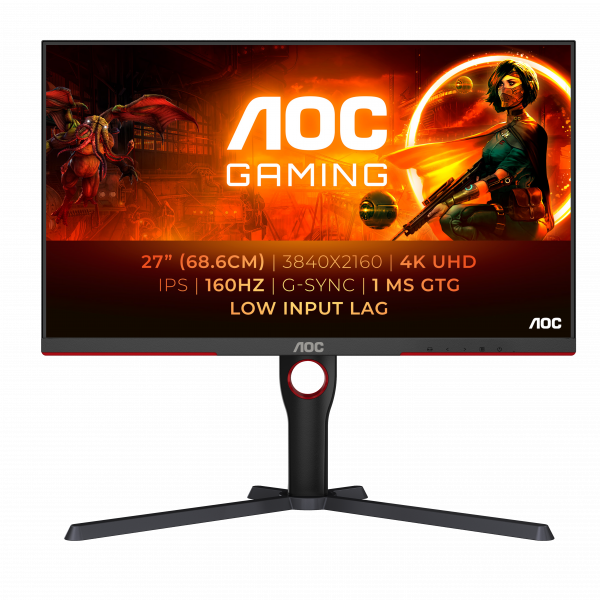AOC G3 U27G3X/BK computer monitor 68.6 cm (27") 3840 x 2160 pixels 4K Ultra HD LED Black, Red
