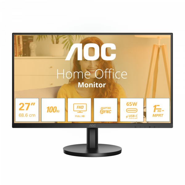 AOC 27B3CA2 computer monitor 68.6 cm (27") 1920 x 1080 pixels Full HD LED Black