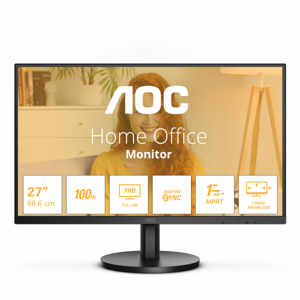 AOC B3 27B3HMA2 computer monitor 68.6 cm (27") 1920 x 1080 pixels Full HD LCD Black