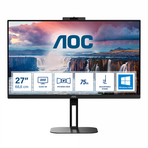 AOC V5 Q27V5CW/BK computer monitor 68.6 cm (27") 2560 x 1440 pixels Quad HD LED Black