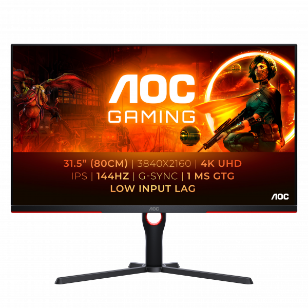 AOC G3 U32G3X/BK computer monitor 80 cm (31.5") 3840 x 2160 pixels 4K Ultra HD LED Black, Red
