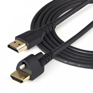 StarTech.com 3ft (1m) HDMI Cable with Locking Screw - 4K 60Hz HDR - High Speed HDMI 2.0 Monitor Cable with Locking Screw Connector for Secure Connection - HDMI Cable with Ethernet - M/M