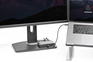 StarTech.com Dual-Monitor Thunderbolt Mini Dock, 4K 60Hz HDMI, Driverless Hub for Windows & Mac, Gigabit Ethernet, 1 x USB 5Gbps & 1x USB 2.0, 11in (28cm) Cable