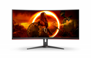 AOC G2 CU34G2XE/BK computer monitor 86.4 cm (34") 3440 x 1440 pixels Wide Quad HD LCD Black, Red