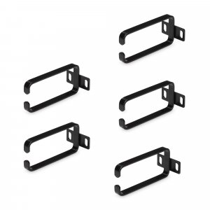 StarTech.com 5-Pack 1U Vertical 1.8 x 3.9in (4.5 x 10cm) Server Rack Cable Management D-Ring Hook; Network Rack-Mount Cord Organizer; Cable Manager for 19″ and 10″ Cabinets