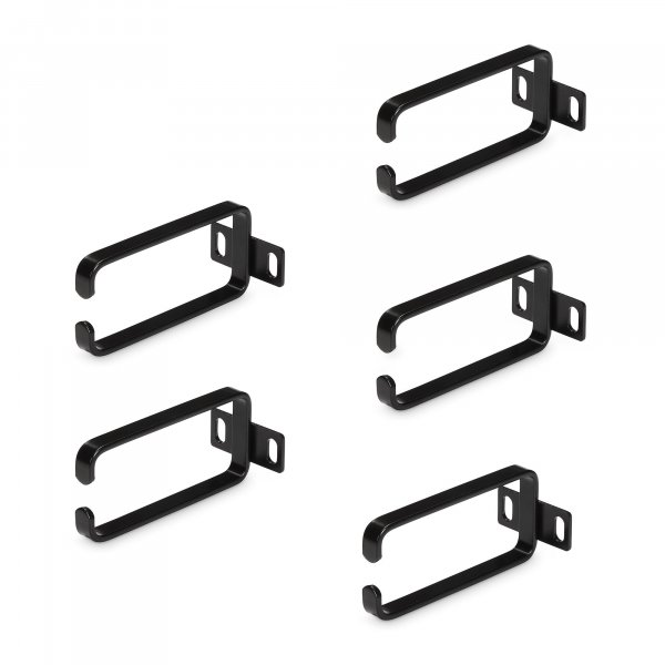 StarTech.com 5-Pack 1U Vertical 1.8 x 3.9in (4.5 x 10cm) Server Rack Cable Management D-Ring Hook; Network Rack-Mount Cord Organizer; Cable Manager for 19" and 10" Cabinets