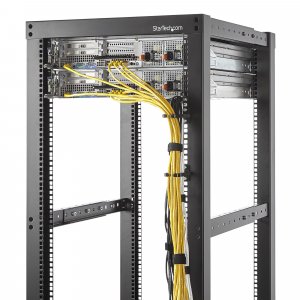 StarTech.com 5-Pack 1U Vertical 1.8 x 3.9in (4.5 x 10cm) Server Rack Cable Management D-Ring Hook; Network Rack-Mount Cord Organizer; Cable Manager for 19" and 10" Cabinets