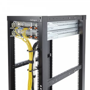 StarTech.com 5-Pack 1U Vertical 1.8 x 3.9in (4.5 x 10cm) Server Rack Cable Management D-Ring Hook; Network Rack-Mount Cord Organizer; Cable Manager for 19" and 10" Cabinets