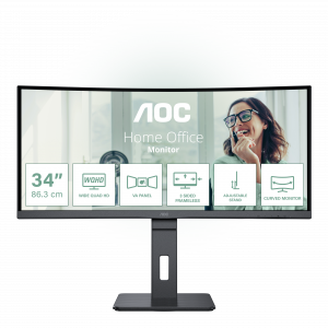 AOC CU34P3CV computer monitor 86.4 cm (34″) 3440 x 1440 pixels UltraWide Quad HD LED Black