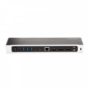 StarTech.com 4K USB-C Dock , Triple UHD 4K Monitor Docking Station, Mac & Windows, USB C to HDMI & DisplayPort, 60W Power Delivery, 5x USB 5Gbps Hub - TAA