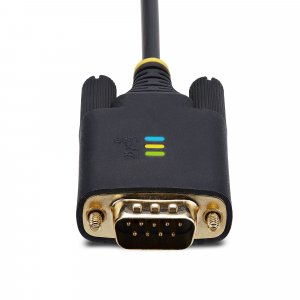 StarTech.com 13ft (4m) 2-Port USB to Serial Adapter Cable, Interchangeable DB9 Screws/Nuts, COM Retention, USB-A to DB9 RS232, FTDI, Level-4 ESD Protection, Windows/macOS/ChromeOS/Linux - Rugged TPE Construction