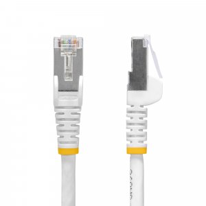 StarTech.com 1m White CAT8 Ethernet Cable, Snagless RJ45, 25G/40G, 2000MHz, 100W PoE++, S/FTP, 26AWG Pure Bare Copper Wire, LSZH, Shielded Network Patch Cord w/Strain Reliefs, Individually Tested