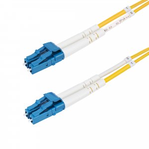 StarTech.com 5m (16.4ft) LC to LC (UPC) OS2 Single Mode Duplex Fiber Optic Cable, 9/125µm, 100G, Bend Insensitive, Low Insertion Loss - LSZH Fiber Jumper Cord
