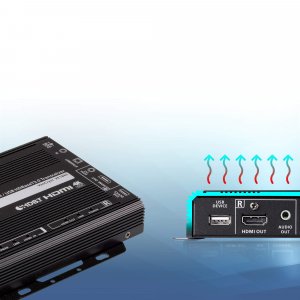 ATEN VE1843 AV extender AV transmitter & receiver Black