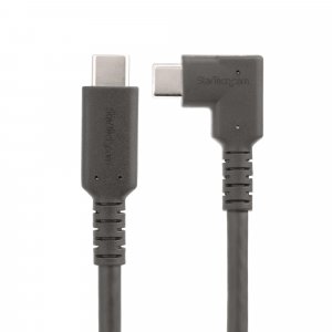 StarTech.com 6.6ft (2m) USB-C Cable, Right-Angled, USB 5Gbps, 100W (5A) Power Delivery, 4K 60Hz DP Alt Mode, Rugged USB C Cord - Thunderbolt Compatible