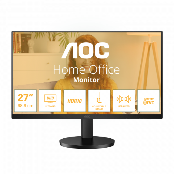 AOC U27B3AF computer monitor 68.6 cm (27") 3840 x 2160 pixels 4K Ultra HD LED Black