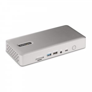 StarTech.com Universal USB4 & Thunderbolt 4 Docking Station, Quad Display on Windows, Dual Display on MacBook, HDMI DP Dock with 98W Laptop Charging