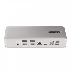 StarTech.com Universal USB4 & Thunderbolt 4 Docking Station, Quad Display on Windows, Dual Display on MacBook, HDMI DP Dock with 98W Laptop Charging