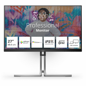 AOC Q27U3CV computer monitor 68.6 cm (27″) 2560 x 1440 pixels Quad HD LCD Black