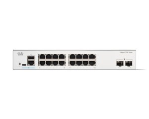 Cisco Catalyst 1300-16T-2G Managed Switch, 16 Port GE, 2x1GE SFP, Limited Lifetime Protection (C1300-16T-2G)
