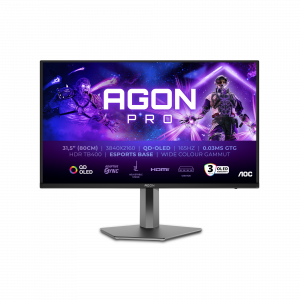 AOC AGON PRO AG326UD computer monitor 80 cm (31.5") 3840 x 2160 pixels 4K Ultra HD QD-OLED Black