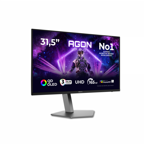 AOC AGON PRO AG326UD computer monitor 80 cm (31.5") 3840 x 2160 pixels 4K Ultra HD QD-OLED Black