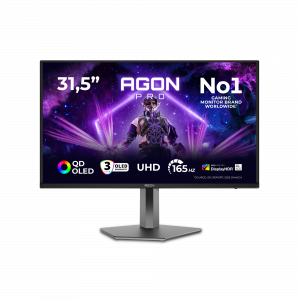 AOC AGON PRO AG326UD computer monitor 80 cm (31.5") 3840 x 2160 pixels 4K Ultra HD QD-OLED Black