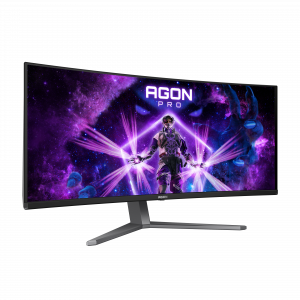 AOC AGON PRO AG346UCD computer monitor 86.4 cm (34") 3440 x 1440 pixels Wide Quad HD QD-OLED Black, Grey
